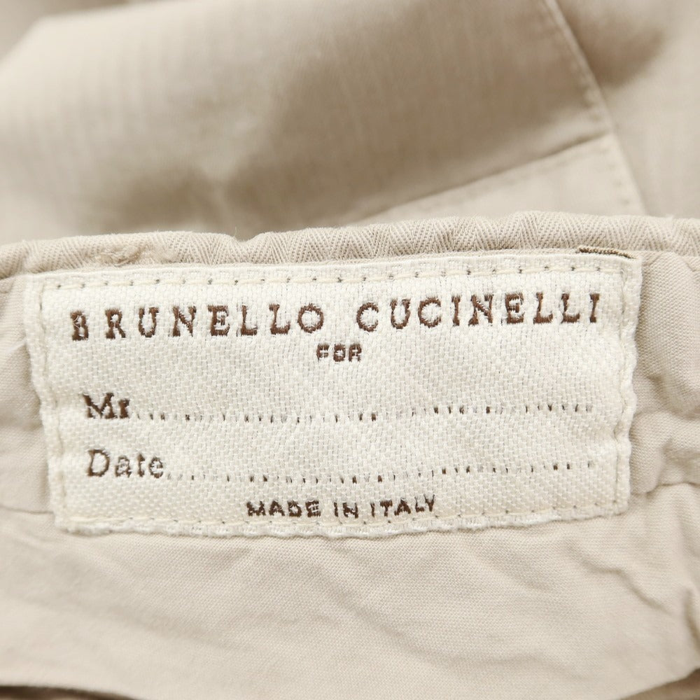 【中古】ブルネロクチネリ Brunello Cucinelli コットン ワークパンツ ベージュ【 48 】【 状態ランクA 】【 メンズ 】