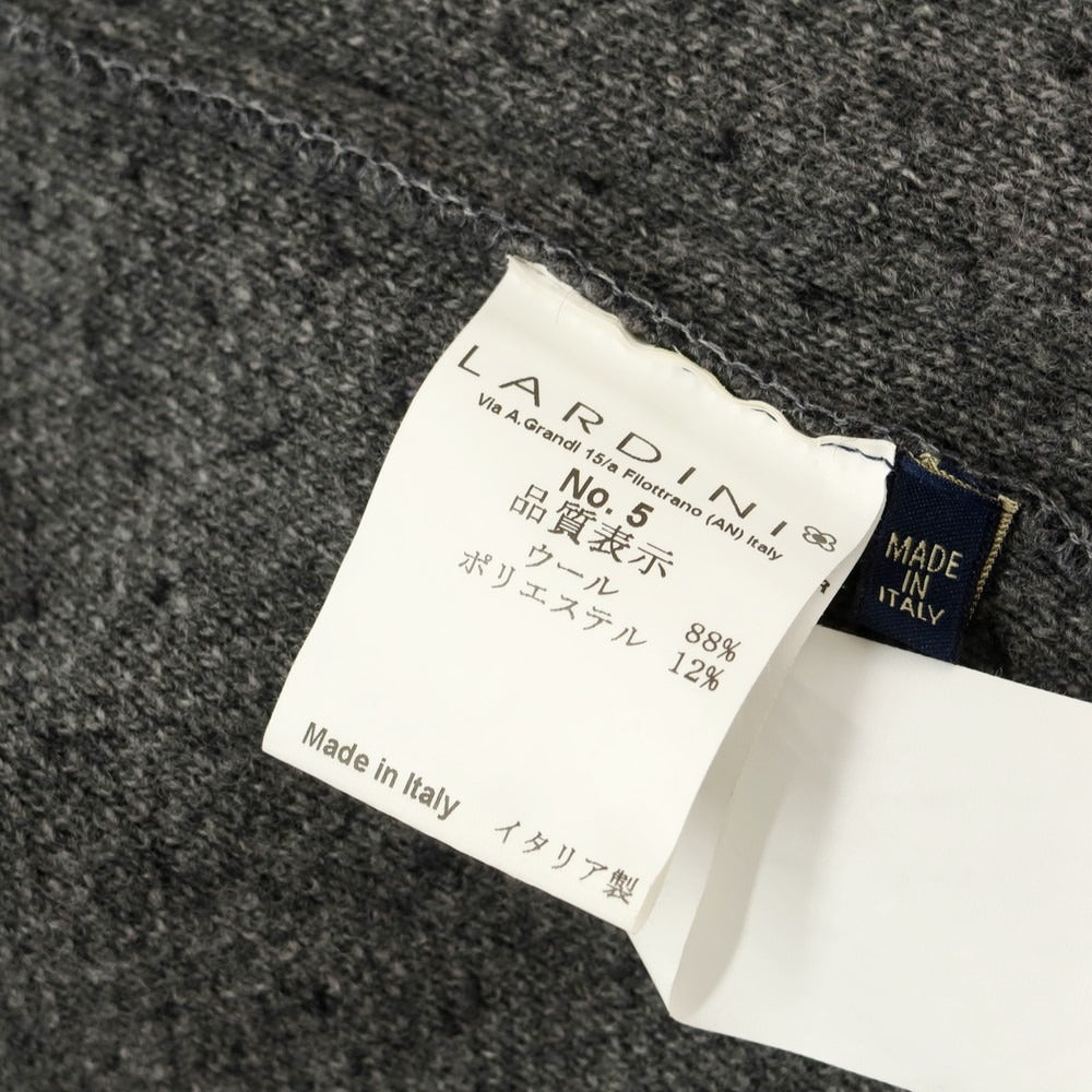 【中古】ラルディーニ LARDINI ウールポリエステル ニットジャケット ダークグレー【サイズXXS】【GRY】【A/W】【状態ランクC】【メンズ】