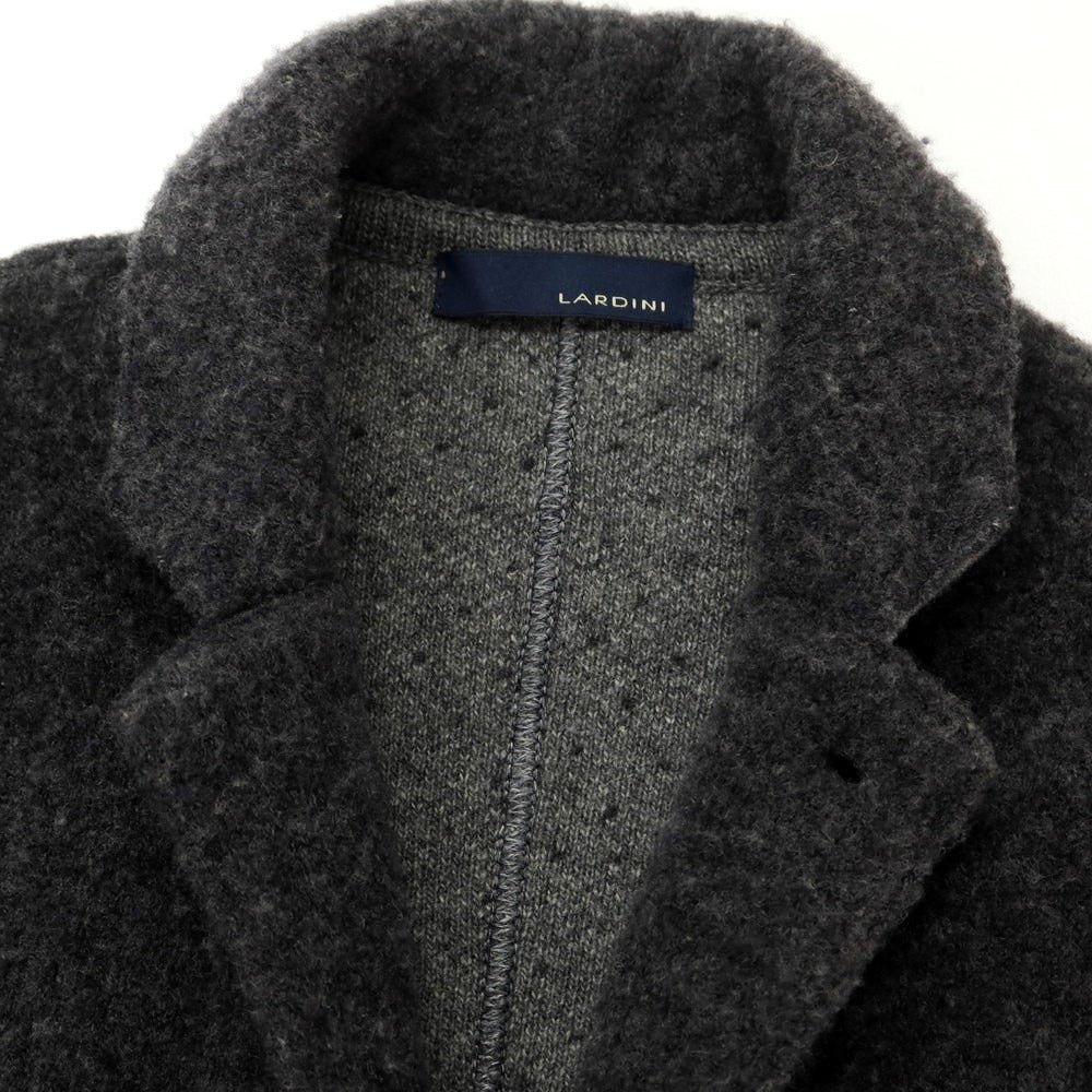 【中古】ラルディーニ LARDINI ウールポリエステル ニットジャケット ダークグレー【サイズXXS】【GRY】【A/W】【状態ランクC】【メンズ】