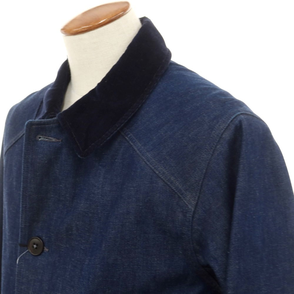【中古】ダブルアールエル RRL DOUBLE RL コットン リネン ステンカラーコート ネイビー【サイズM】【 状態ランクB 】【 メンズ 】 [EPD]
