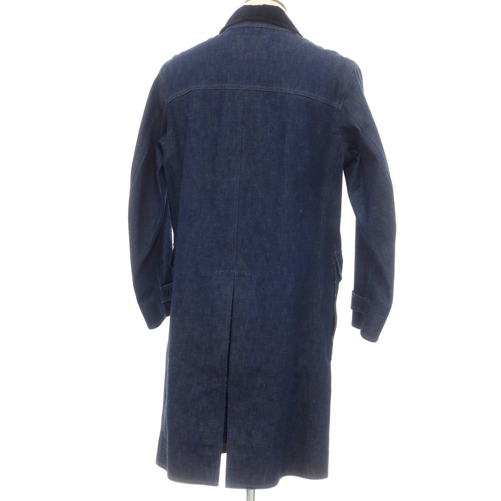 【中古】ダブルアールエル RRL DOUBLE RL コットン リネン ステンカラーコート ネイビー【サイズM】【 状態ランクB 】【 メンズ 】 [EPD]