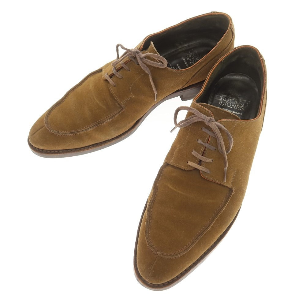 【中古】クロケットアンドジョーンズ CROCKETT&amp;JONES WIGSTON スエード Uチップ ドレスシューズ カーキブラウン【 9E 】【 状態ランクC 】【 メンズ 】