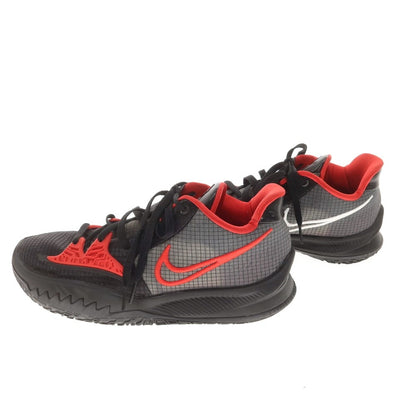 【中古】ナイキ NIKE KYRIE LOW 4 EP スニーカー ブラックxレッド【 27cm 】【 状態ランクB 】【 メンズ 】