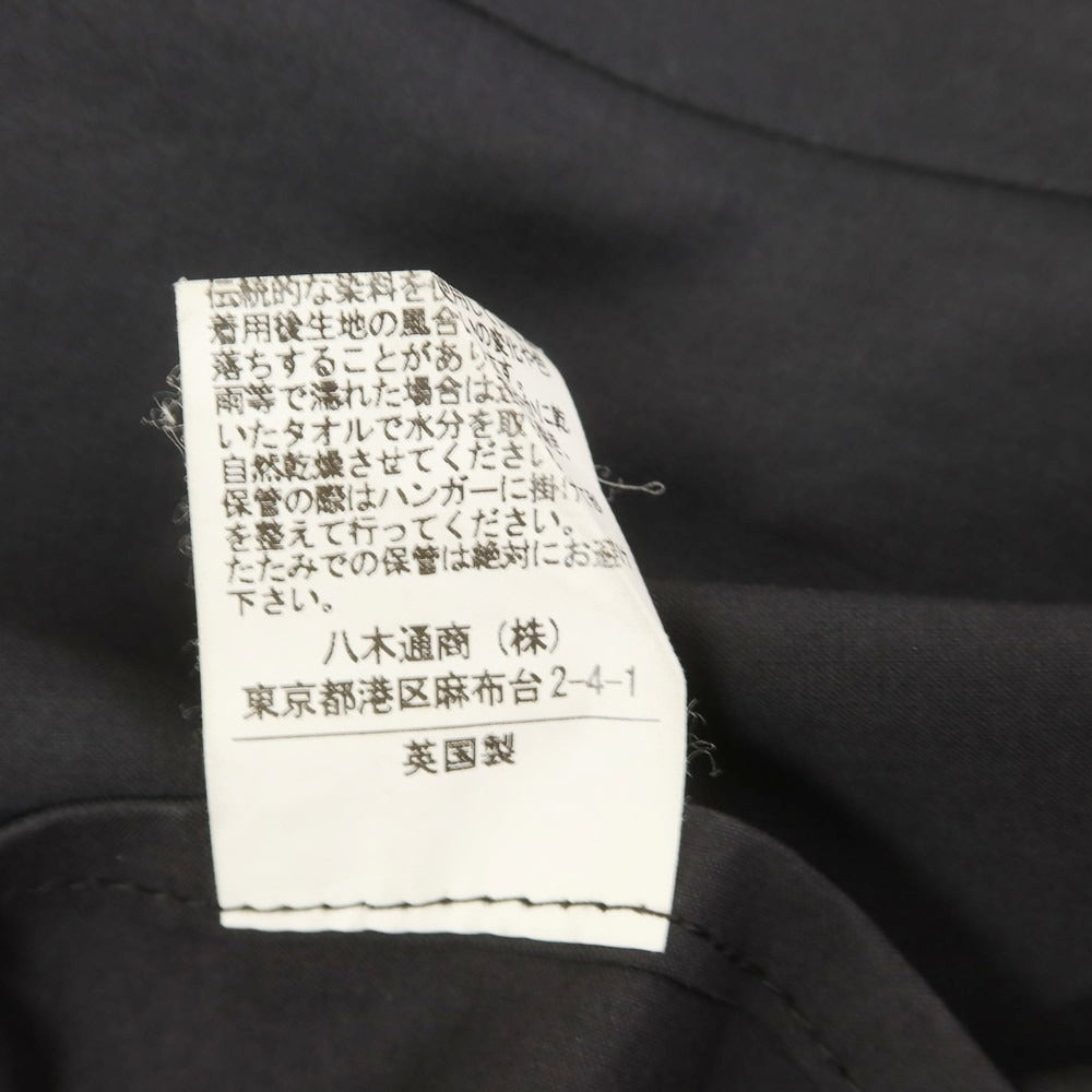 【中古】マッキントッシュ Mackintosh ゴム引きコットン トレンチコート ブラック【 42 】【 状態ランクC 】【 メンズ 】