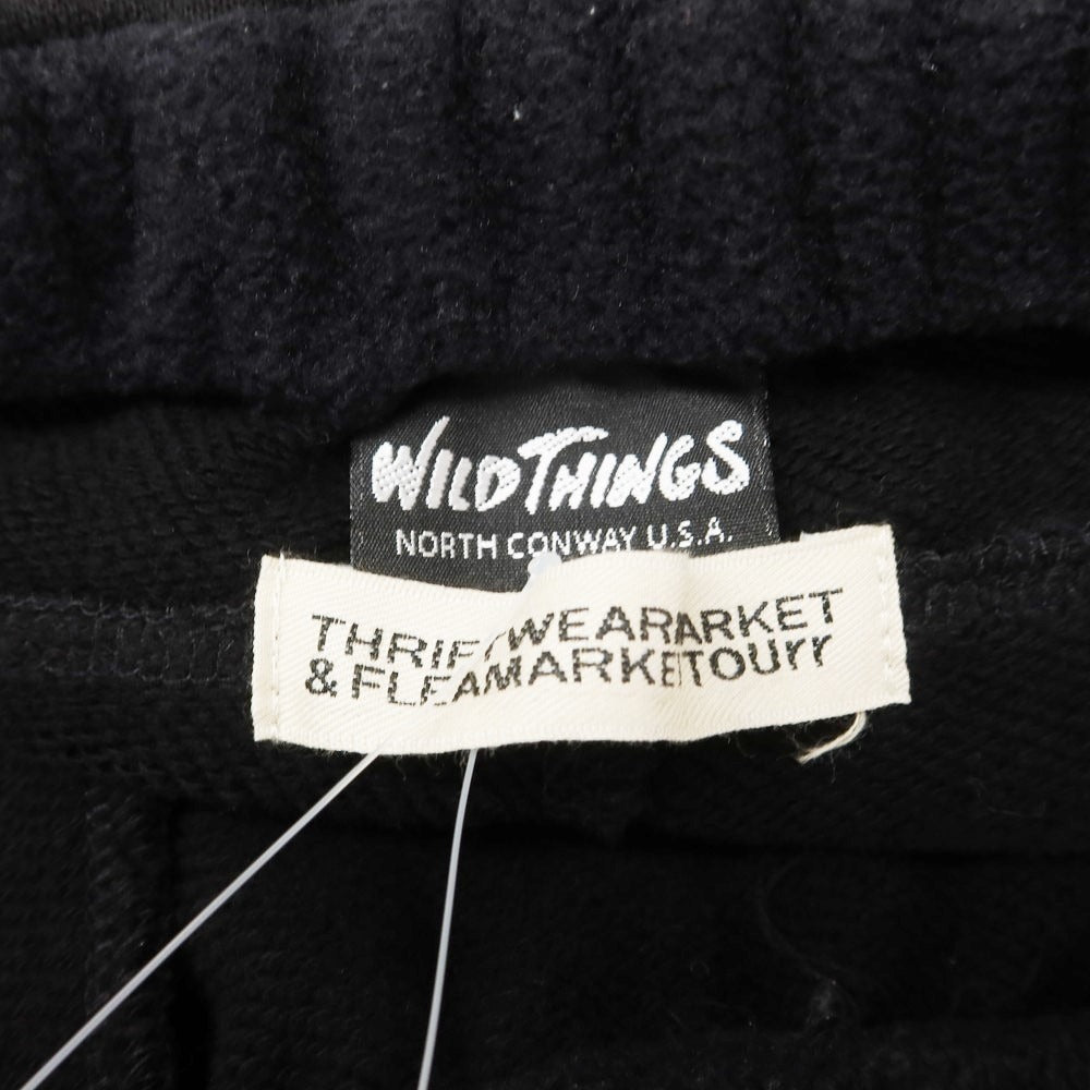 【中古】ワイルドシングス WILDTHINGS × thriftwear and fleamarkettourr × Firsthand 2024年秋冬 スウェットパンツ ブラック【サイズ表記なし（L位）】【BLK】【A/W】【状態ランクB】【メンズ】