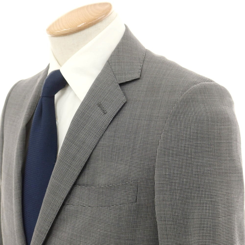 【中古】【未使用】スーツカンパニー THE SUIT COMPANY ポリエステルウール ハウンドトゥース 2つボタンスーツ グレー【 170cm-8Drop 】【 状態ランクS 】【 メンズ 】