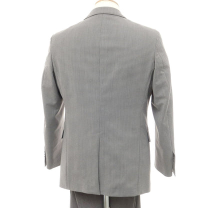 【中古】【未使用】スーツカンパニー THE SUIT COMPANY ポリエステルウール チェック 2つボタンスーツ グレー【 170cm-6Drop 】【 状態ランクS 】【 メンズ 】