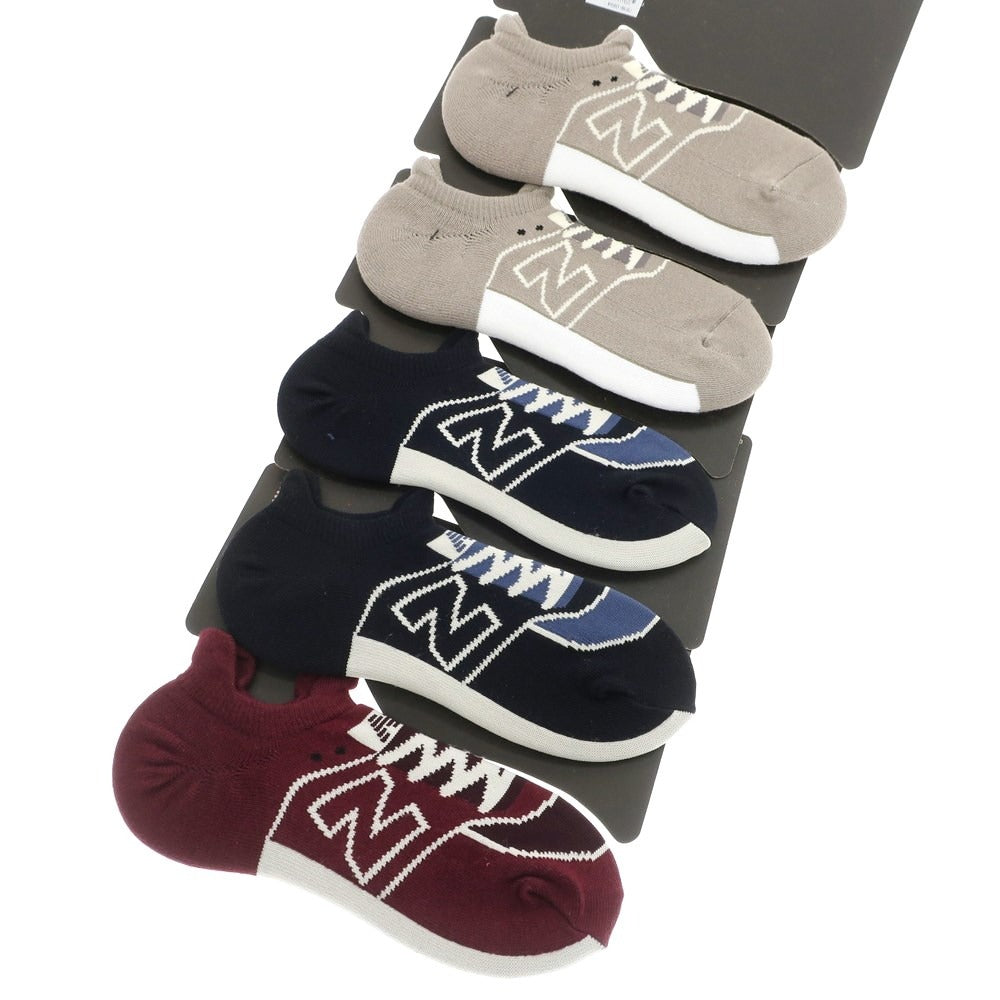 【中古】【未使用】ニューバランス NEW BALANCE ソックス 10足セット  ホワイトxベージュ【 Ｌ（25～27cm） 】【 状態ランクS 】【 メンズ 】