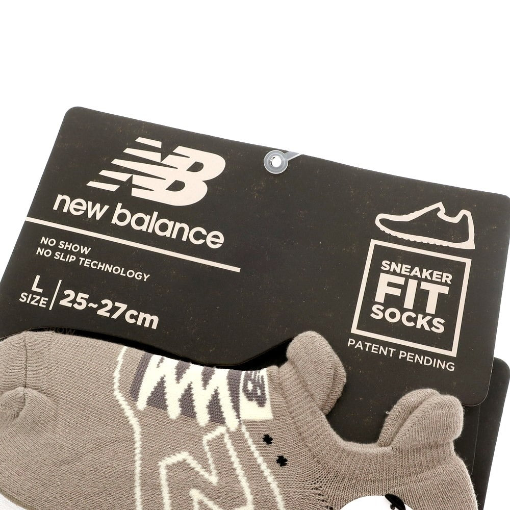 【中古】【未使用】ニューバランス NEW BALANCE ソックス 10足セット  ホワイトxベージュ【 Ｌ（25～27cm） 】【 状態ランクS 】【 メンズ 】