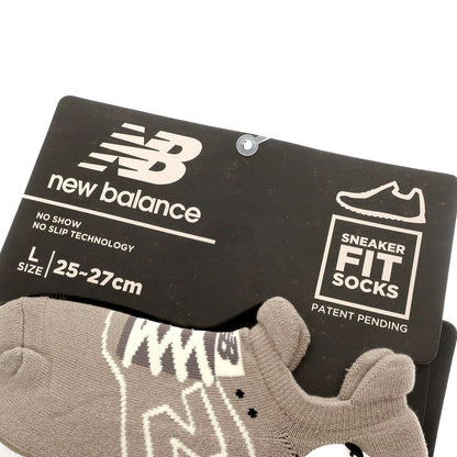 【中古】【未使用】ニューバランス NEW BALANCE ソックス 10足セット  ホワイトxベージュ【 Ｌ（25～27cm） 】【 状態ランクS 】【 メンズ 】