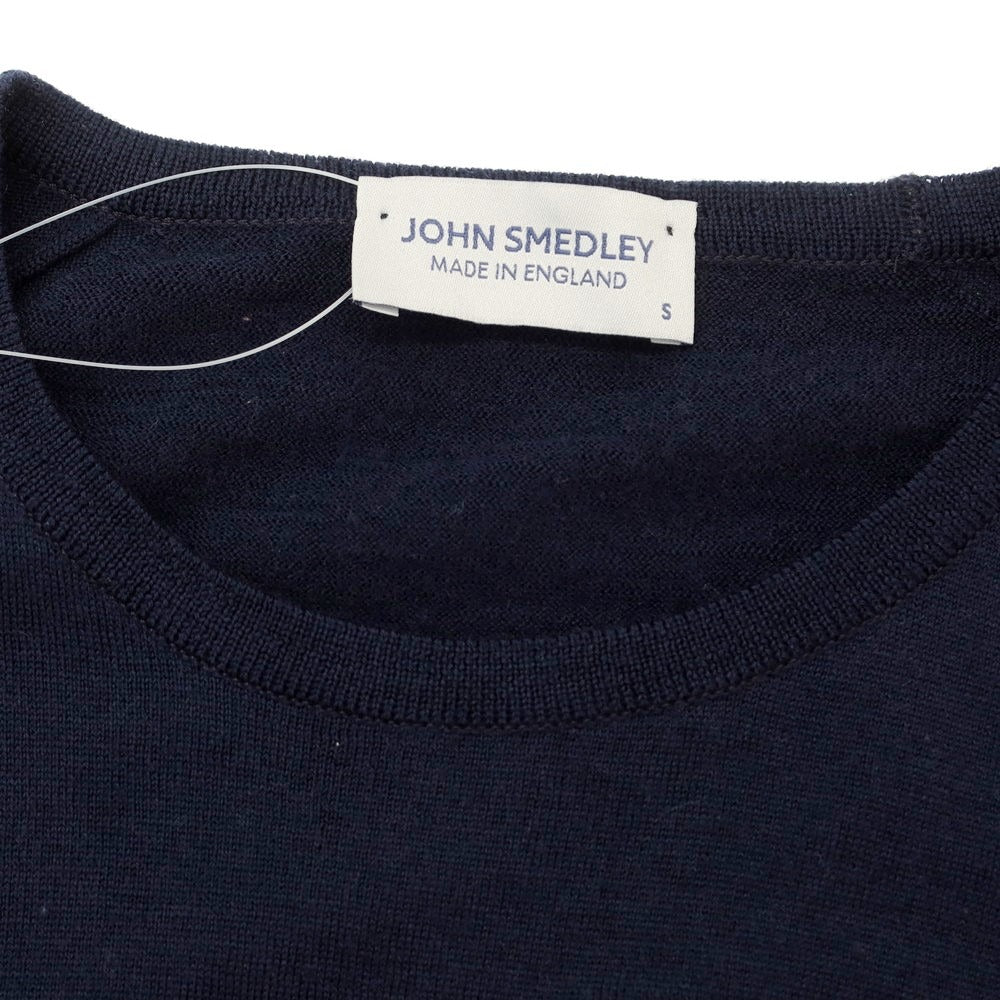 【中古】ジョンスメドレー JOHN SMEDLEY ハイゲージ ウール クルーネック プルオーバーニット ネイビー【サイズS】【NVY】【A/W】【状態ランクB】【メンズ】