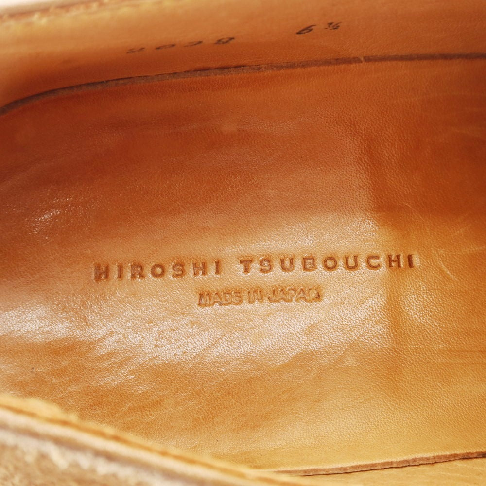 【中古】ヒロシ ツボウチ HIROSHI TSUBOUCHI スエード クォーターブローグ ドレスシューズ ブラウン【 6 1/2 】【 状態ランクB 】【 メンズ 】