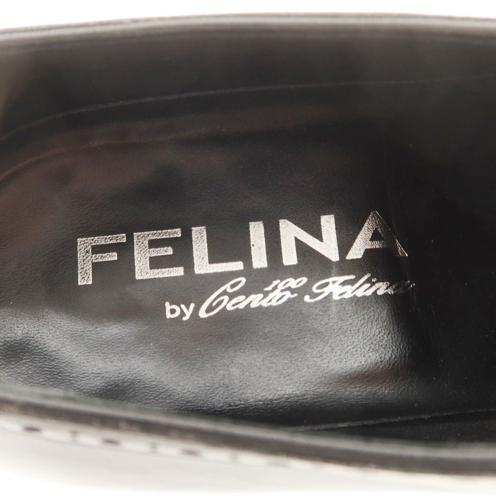 【中古】チェントフェリーナ Cento Felina クォーターブローグ ドレスシューズ ブラック【 6 1/2 】【 状態ランクC 】【 メンズ 】