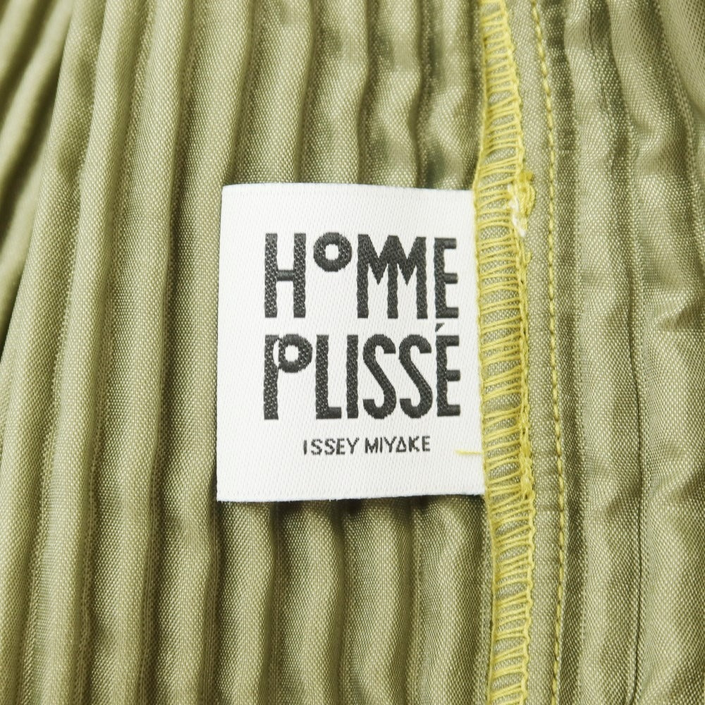 【中古】オム プリッセ イッセイミヤケ HOMME PLISSE ISSEY MIYAKE 2024年秋冬 プリーツ加工 カジュアルジャケット ライムイエロー系【 表記なし（L位） 】【 状態ランクA 】【 メンズ 】