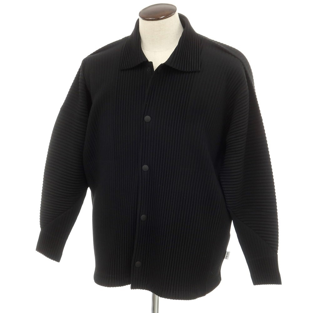 【中古】オム プリッセ イッセイミヤケ HOMME PLISSE ISSEY MIYAKE 2024年秋冬 プリーツ ブルゾン ブラック【 表記なし(L位) 】【 状態ランクA 】【 メンズ 】