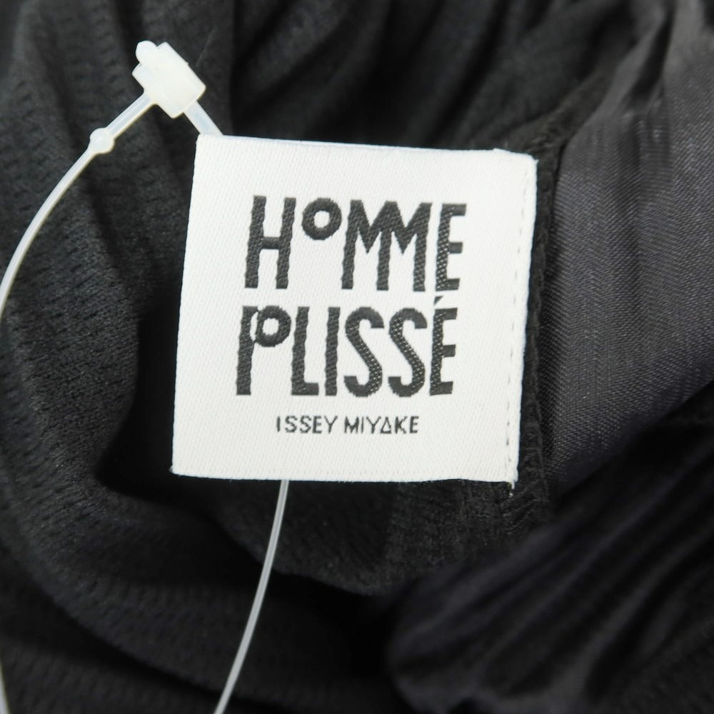 【中古】オム プリッセ イッセイミヤケ HOMME PLISSE ISSEY MIYAKE 2024年秋冬 ポリエステル系 プリーツ イージーパンツ ブラック【 表記なし（L位） 】【 状態ランクA 】【 メンズ 】