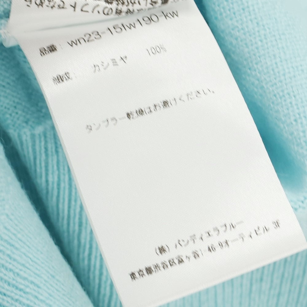【中古】ウェルノード walenode ハイゲージ カシミヤ 長袖 ポロニット ライトブルー【 状態ランクA 】【 メンズ 】 [EPD]