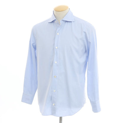 【中古】フィナモレ Finamore コットン系 ワイドカラー ドレスシャツ ブルー【サイズS】【BLU】【S/S/A/W】【状態ランクB】【メンズ】