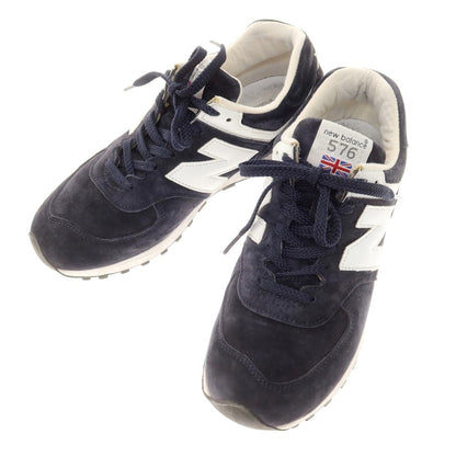 【中古】ニューバランス NEW BALANCE 英国製 576 スエード スニーカー ネイビー【 UK6 1/2 】【 状態ランクB 】【 メンズ 】