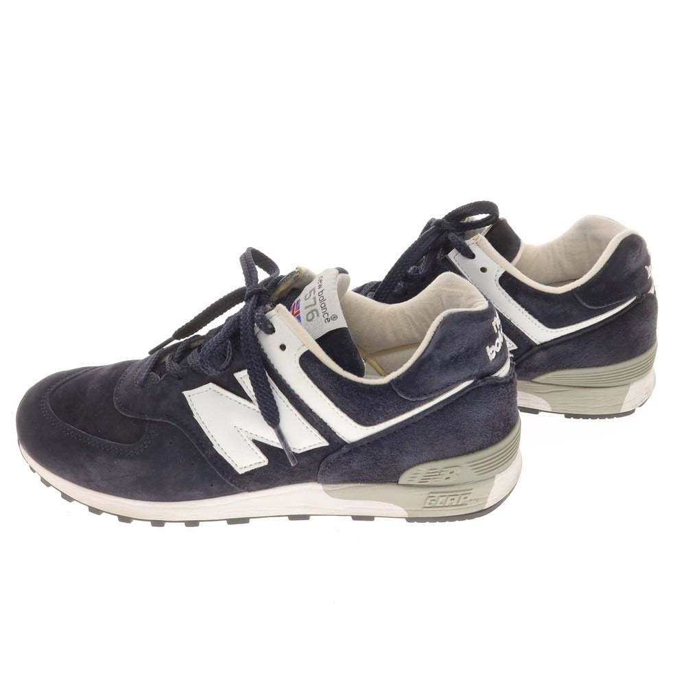 【中古】ニューバランス NEW BALANCE 英国製 576 スエード スニーカー ネイビー【 UK6 1/2 】【 状態ランクB 】【 メンズ 】