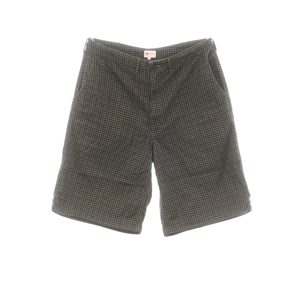 【中古】ビームス BEAMS コットン チェック ショートパンツ ブラウン系【 L 】【 状態ランクB 】【 メンズ 】