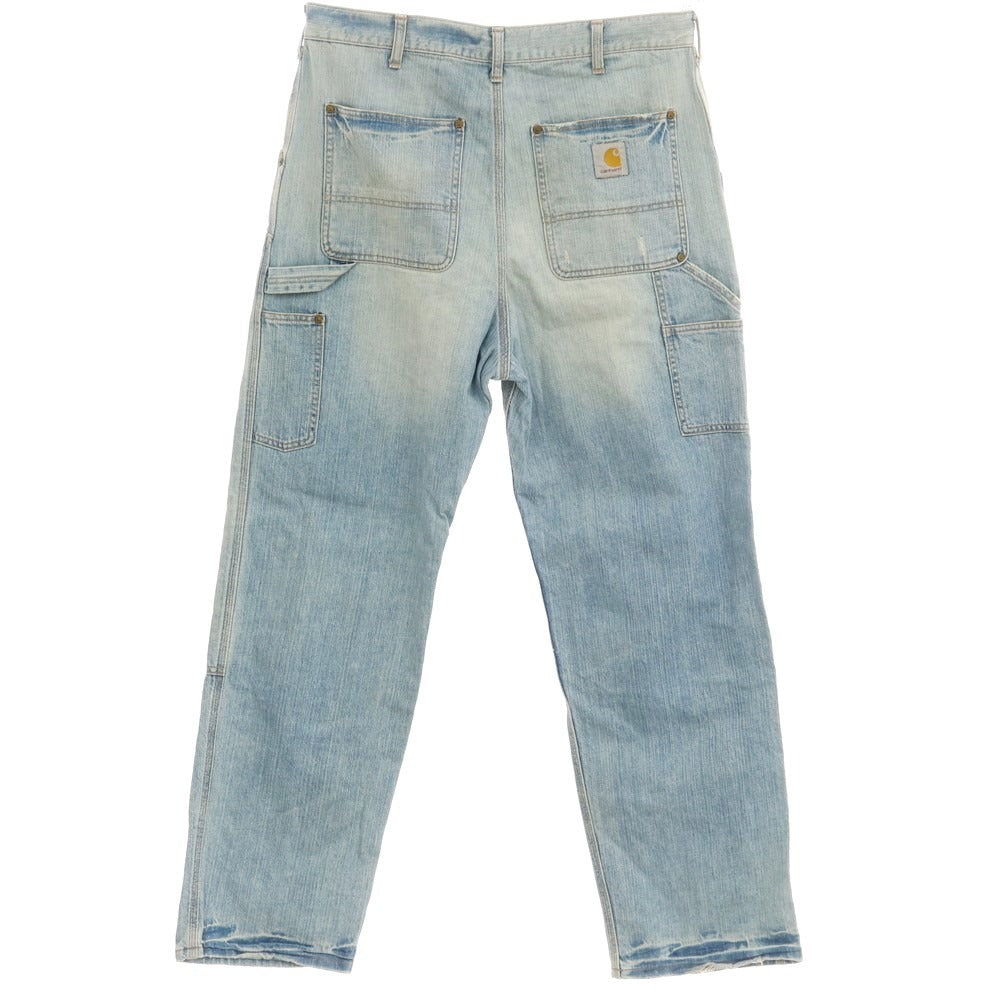 【中古】カーハート Carhartt コットン ダブルニー ジーンズ デニムパンツ ライトブルー【サイズ36】【BLU】【S/S/A/W】【状態ランクC】【メンズ】