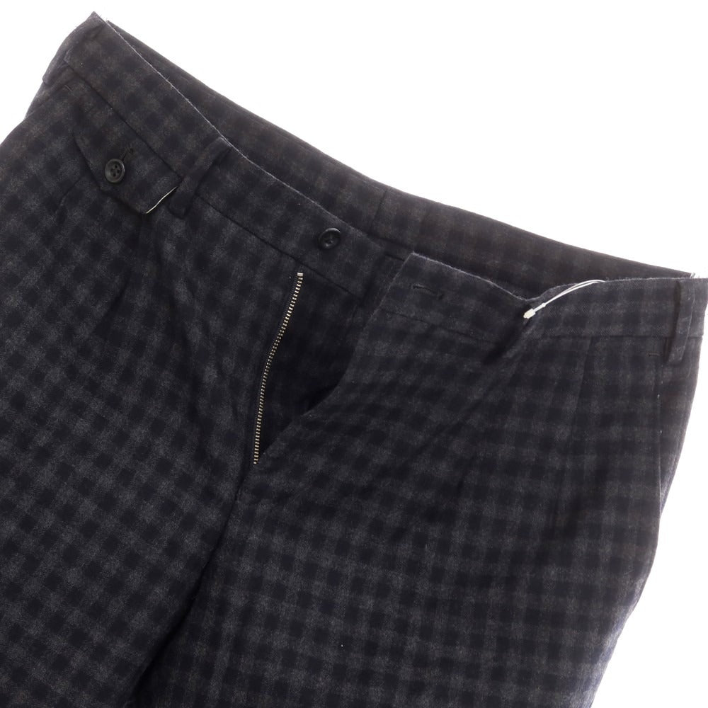 【中古】ジャーナルスタンダード JOURNAL STANDARD ストレッチ ウール チェック カジュアルスラックスパンツ ネイビーxグレー【サイズL】【 状態ランクC 】【 メンズ 】 [EPD]