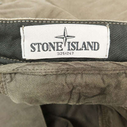 【中古】ストーンアイランド STONE ISLAND コットン ワークパンツ グレイッシュブラウン【サイズ31】【BRW】【S/S/A/W】【状態ランクC】【メンズ】