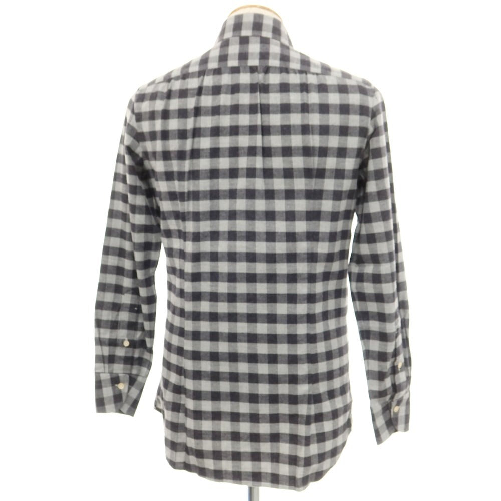 [Used] LUCA AVITAVIRE Sharon special order cotton check casual shirt light gray x charcoal [size 37] [GRY] [A/W] [Condition rank A] [Men&