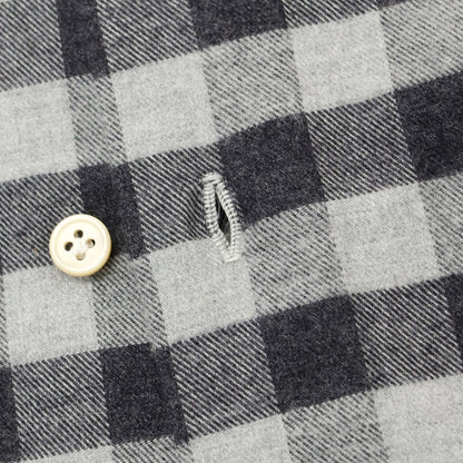 [Used] LUCA AVITAVIRE Sharon special order cotton check casual shirt light gray x charcoal [size 37] [GRY] [A/W] [Condition rank A] [Men&