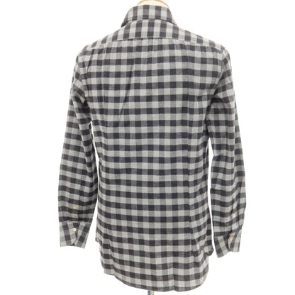 [Used] LUCA AVITAVIRE Sharon special order cotton check casual shirt light gray x charcoal [size 38] [GRY] [A/W] [Condition rank A] [Men&