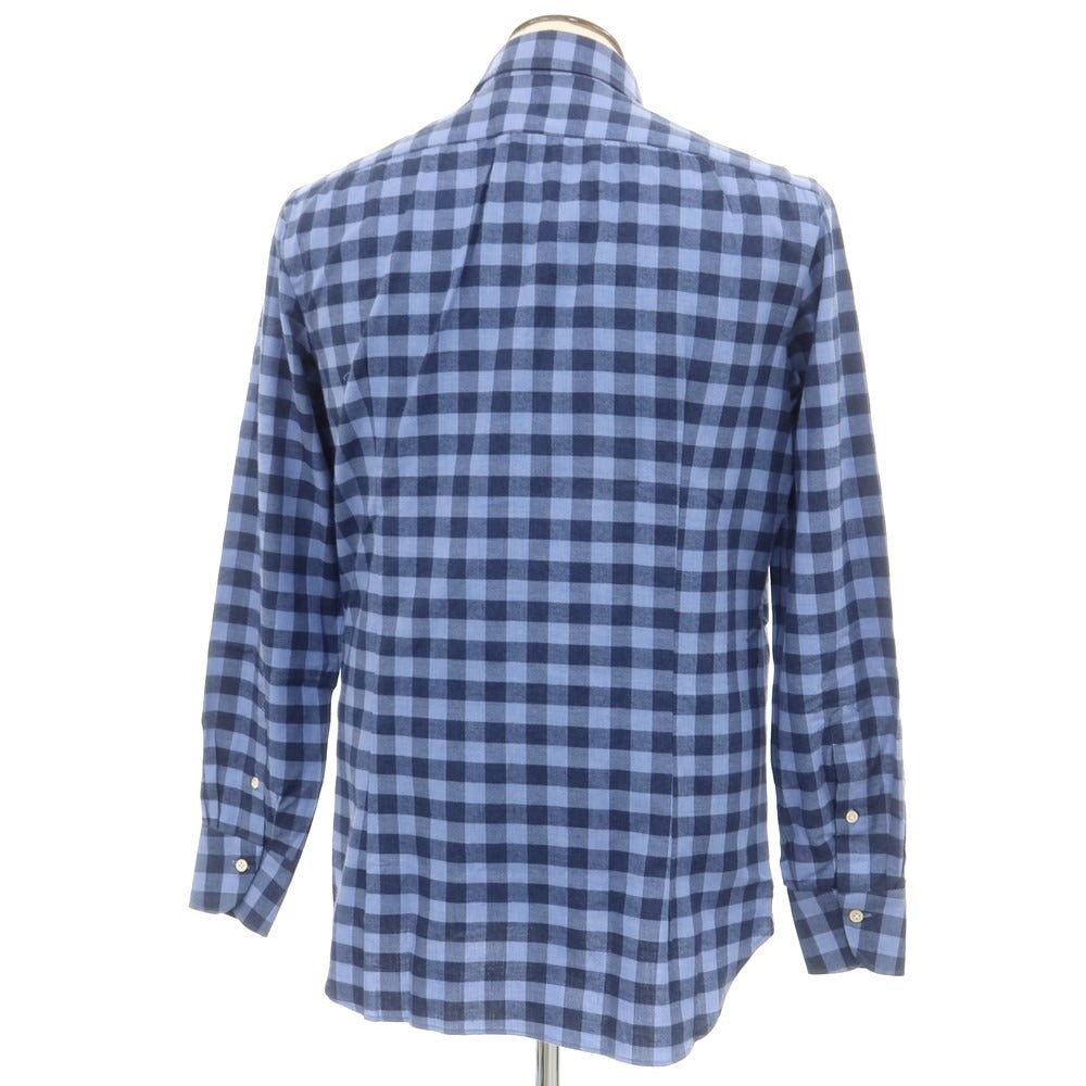 [Used] LUCA AVITAVIRE Sharon special order cotton check casual shirt, smalt blue x navy [size 41] [BLU] [A/W] [Condition rank A] [Men&