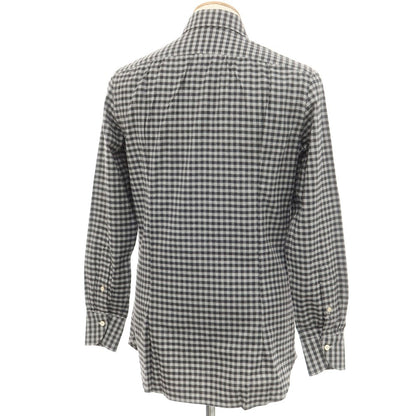 [Used] LUCA AVITAVIRE Sharon special order cotton gingham check casual shirt light gray x charcoal [size 37] [GRY] [A/W] [Condition rank A] [Men&