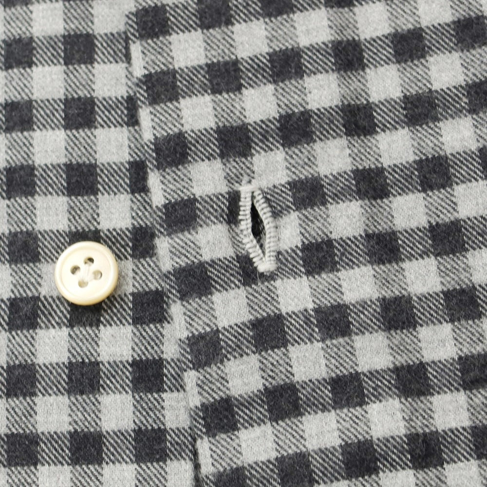 [Used] LUCA AVITAVIRE Sharon special order cotton gingham check casual shirt light gray x charcoal [size 37] [GRY] [A/W] [Condition rank A] [Men&