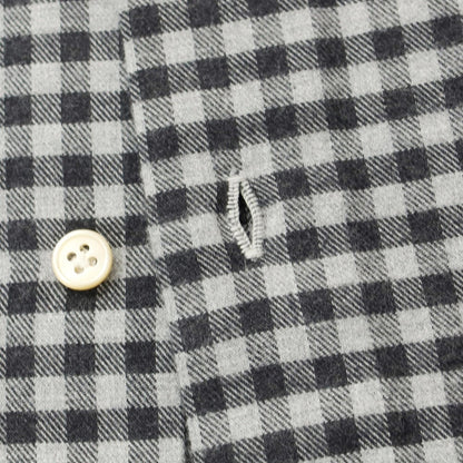 [Used] LUCA AVITAVIRE Sharon special order cotton gingham check casual shirt light gray x charcoal [size 37] [GRY] [A/W] [Condition rank A] [Men&
