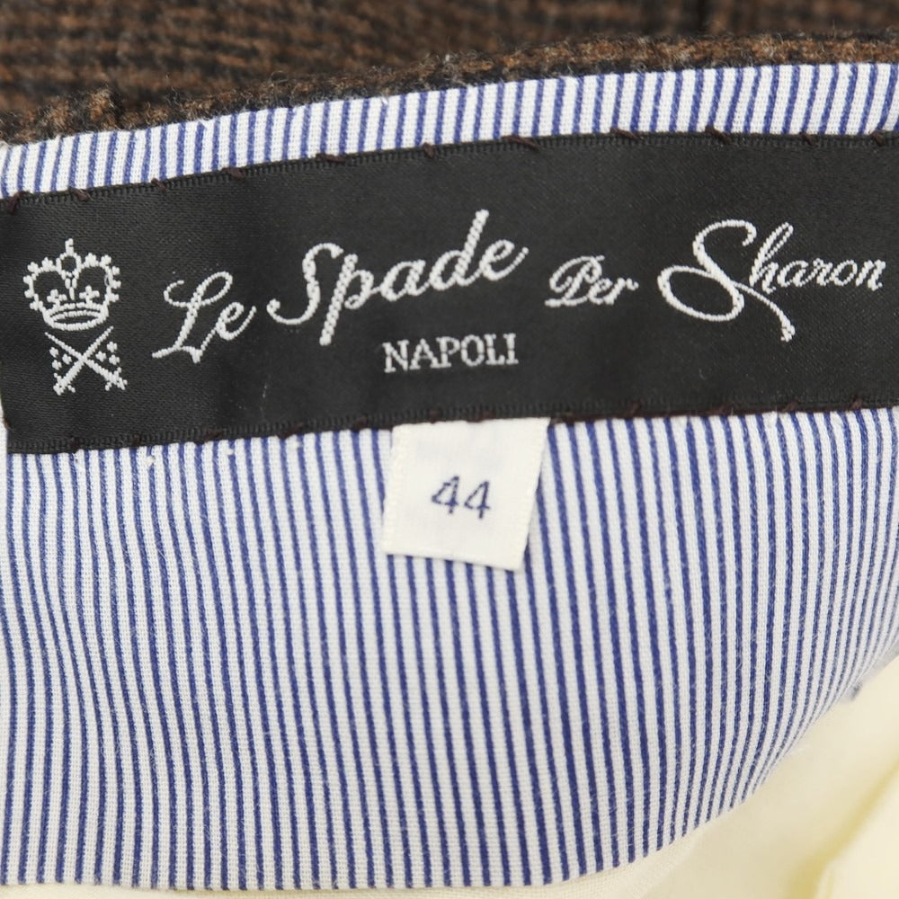 【中古】【未使用】レ スパーデ Le Spade Sharon別注 ウール チェック ドレススラックスパンツ ブラウン【サイズ44】【BRW】【A/W】【状態ランクS】【メンズ】