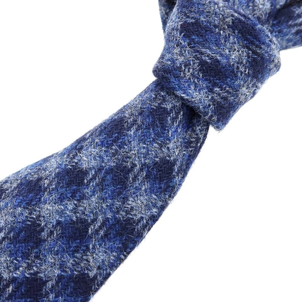 【中古】【未使用】イージーカペッリ E.G.CAPPELLI Sharon別注 チェック柄ネクタイ ネイビーxブルー【 状態ランクS 】【 メンズ 】 [EPD]