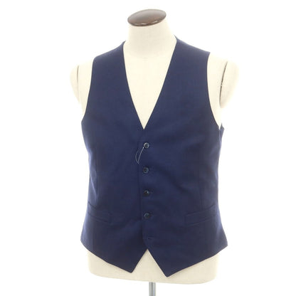 【新品】ルイジ ビアンキ マントヴァ Luigi Bianchi Mantova ウール ドレス系ジレ ベスト ネイビーブルー【 50 】【 状態ランクN 】【 メンズ 】 [BPD]