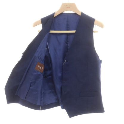 【新品】ルイジ ビアンキ マントヴァ Luigi Bianchi Mantova ウール ドレス系ジレ ベスト ネイビーブルー【 50 】【 状態ランクN 】【 メンズ 】