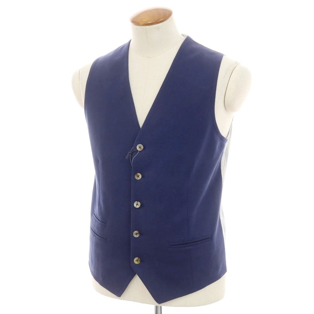 【新品アウトレット】チルコロ1901 CIRCOLO 1901 コットンジャージー ジレ ベスト ネイビーxホワイト【 46 】【 状態ランクN- 】【 メンズ 】