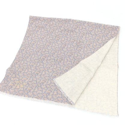 [New] Giannetto Linen Cotton Paisley Pattern Stole Light Navy x Salmon Pink [Condition Rank N] [Men&