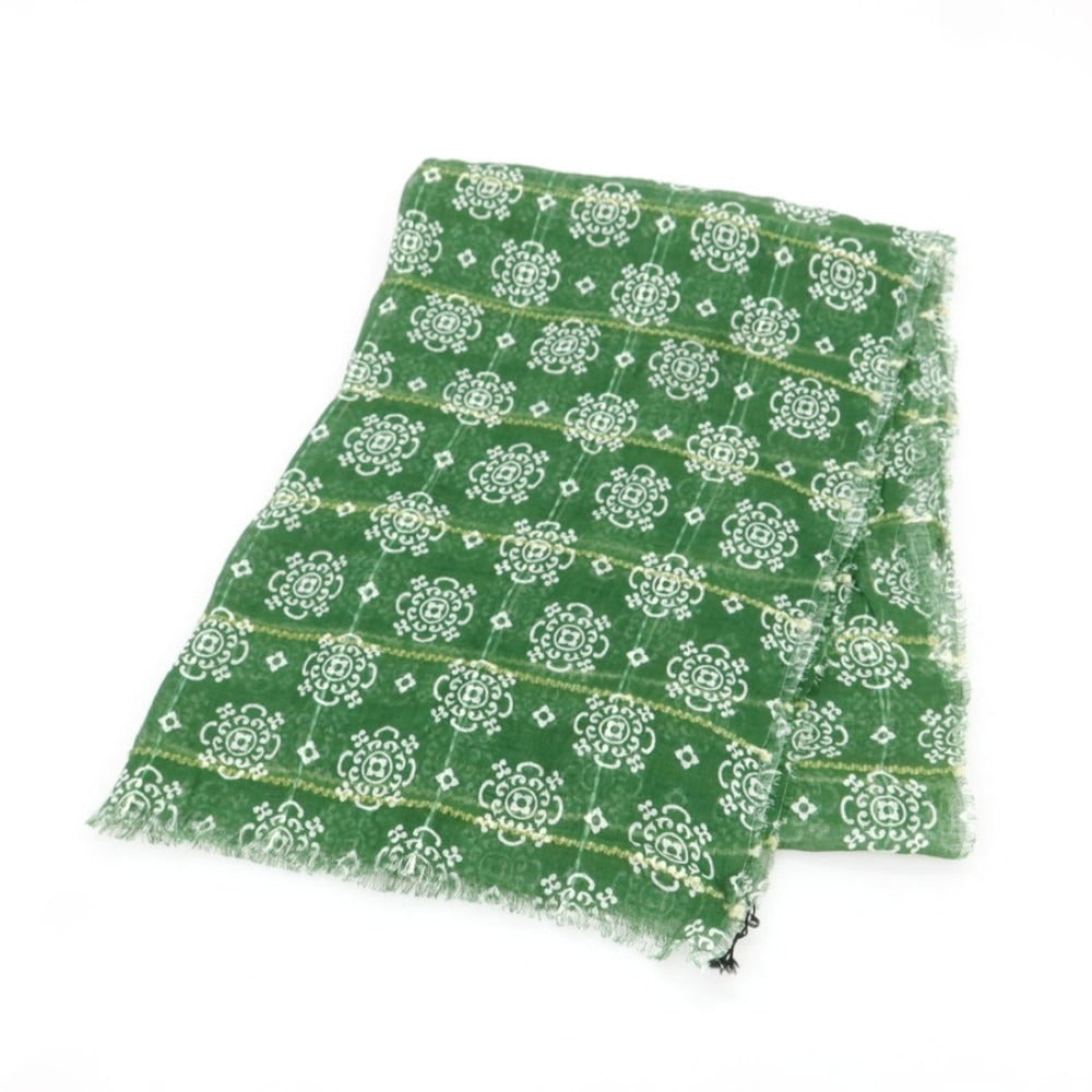 [New Outlet] LBM1911 Linen Print Stole Green [Condition Rank N-] [Men&