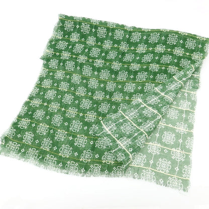 [New Outlet] LBM1911 Linen Print Stole Green [Condition Rank N-] [Men&