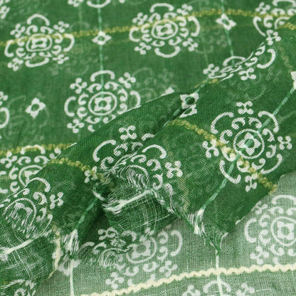 [New Outlet] LBM1911 Linen Print Stole Green [Condition Rank N-] [Men&