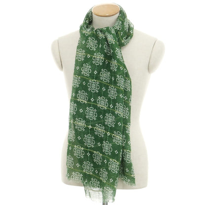 [New Outlet] LBM1911 Linen Print Stole Green [Condition Rank N-] [Men&