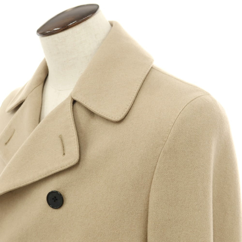 【中古】ベルベスト Belvest BEAMS F別注 カシミヤ ウール シルク ダブルブレストコート ベージュ【サイズ50】【 状態ランクD 】【 メンズ 】 [EPD]