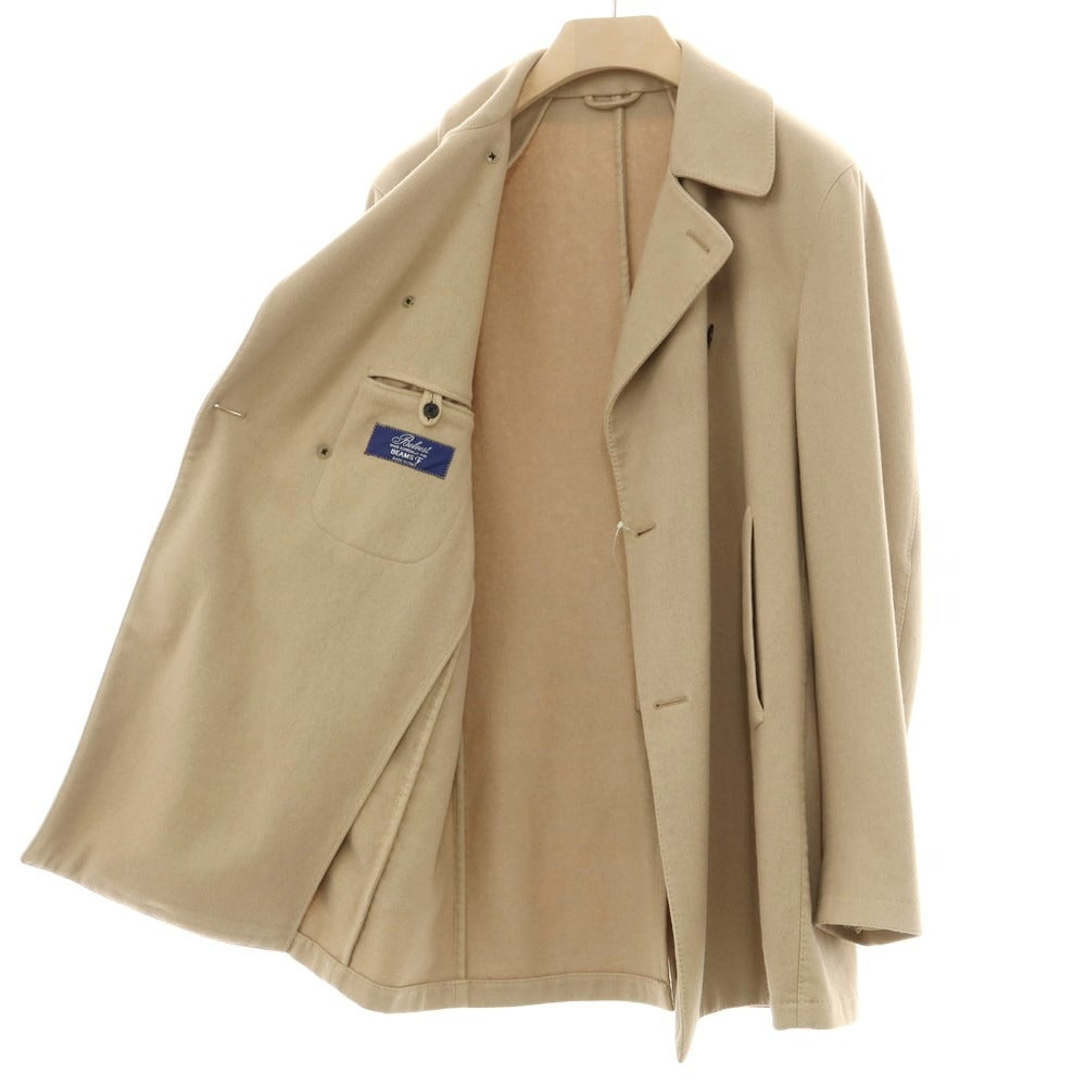 【中古】ベルベスト Belvest BEAMS F別注 カシミヤ ウール シルク ダブルブレストコート ベージュ【サイズ50】【 状態ランクD 】【 メンズ 】 [EPD]