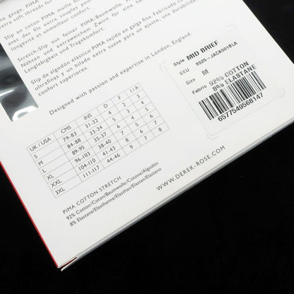 【中古】【未使用】デレク ローズ Derek Rose ストレッチコットン ブリーフ パンツ ブラック【 M 】【 状態ランクS 】【 メンズ 】