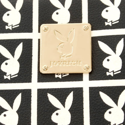 【中古】ジョイリッチ JOYRICH × PLAYBOY ポリウレタン クラッチバッグ ブラックxホワイト【 状態ランクB 】【 メンズ 】