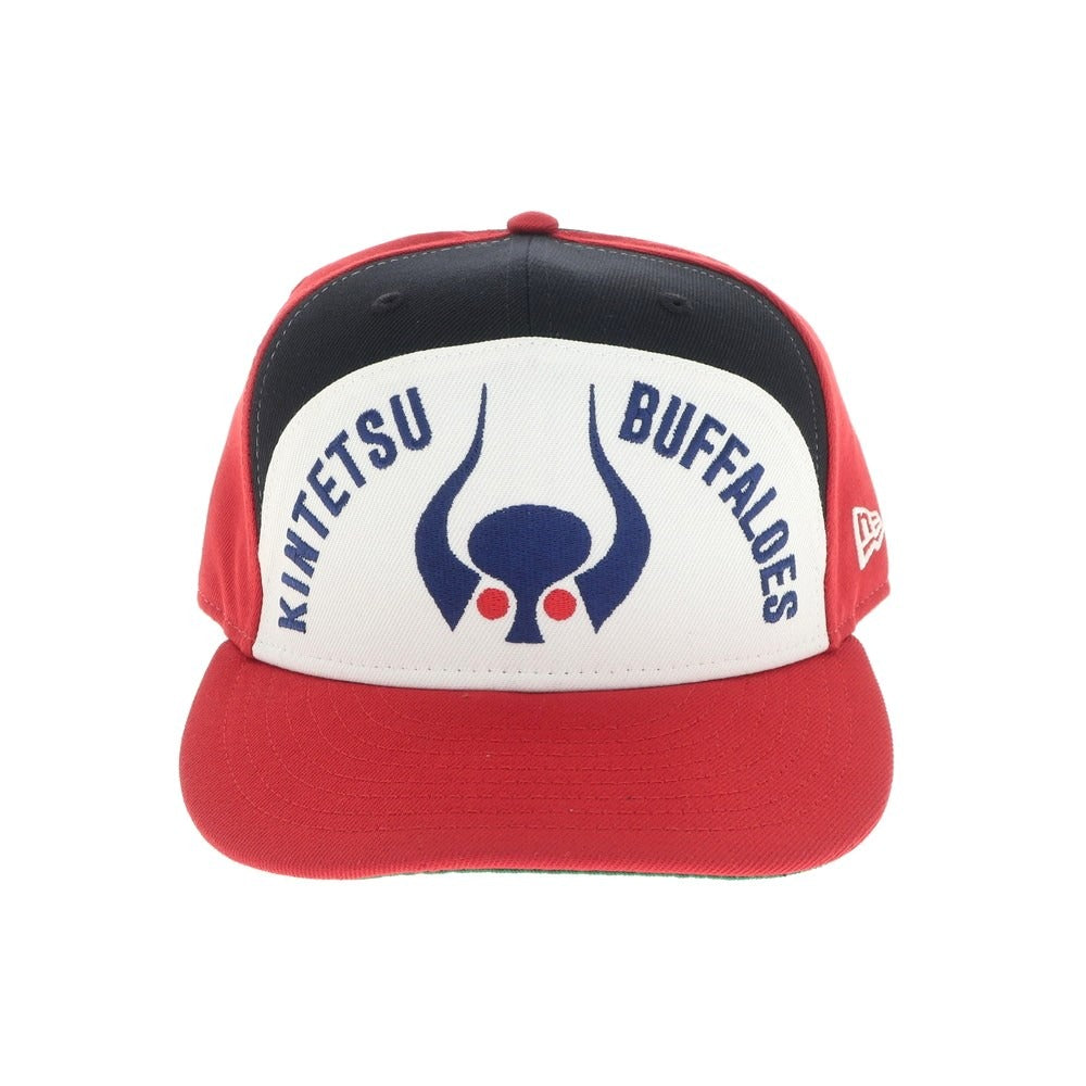 【中古】ニューエラ NEW ERA 近鉄バファローズ ポリエステル ベースボールキャップ レッドxネイビー【 7 3/8 】【 状態ランクA 】【 メンズ 】